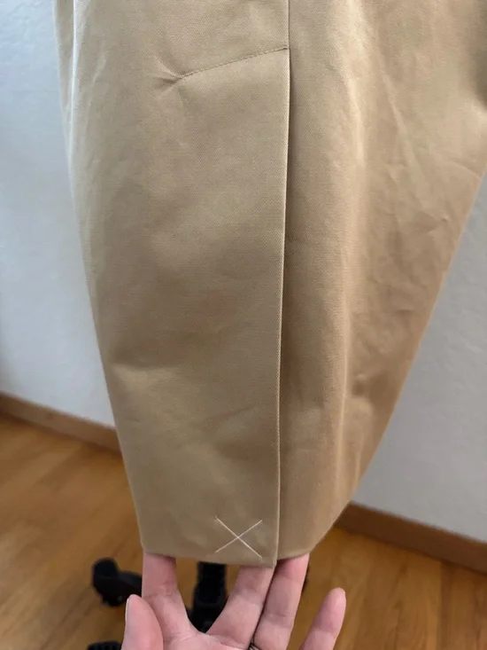 Caslon Cotton Classic Beige Trench Coat with Removable Belt - Picture 12 of 17